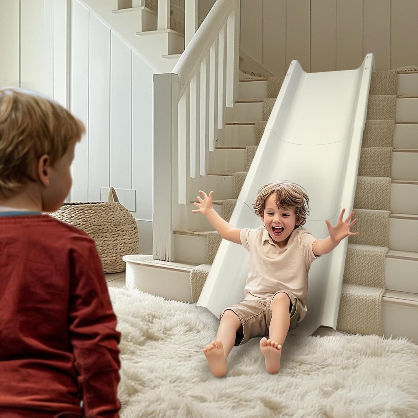 Upgraded Version 4-Pack Treppe Slide, kompatibel mit 90% Treppe, Treppe montierte Kinder Indoor Home Treppe Slide