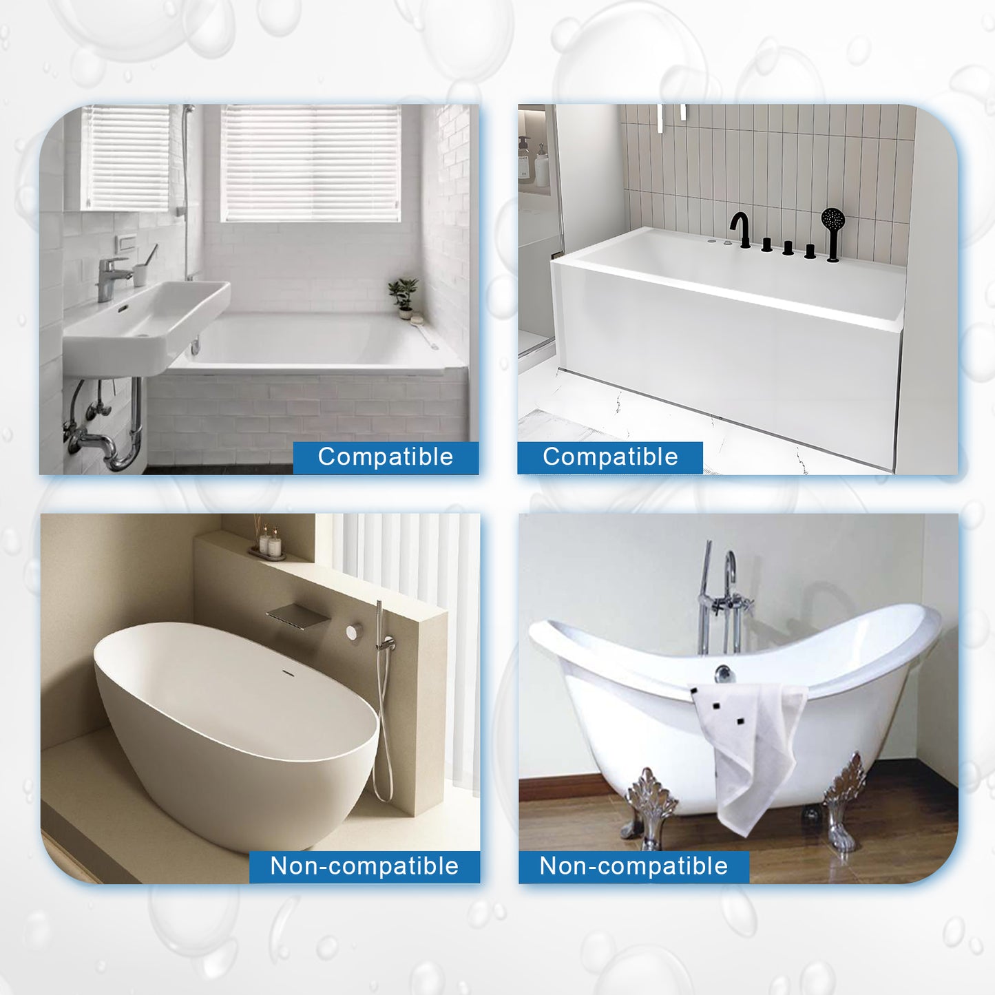 Ozean Tiere Badewanne Spritzschutz für Kinder, drehbare Design Badewanne Wanne Tablett, Wanne Regal und Organizer für Baby Bad Spielzeug, Bad Spielzeug Tolder für Kleinkinder Kinder Baby (Weiß)