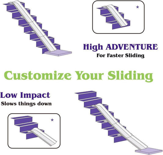 Upgraded Version 4-Pack Treppe Slide, kompatibel mit 90% Treppe, Treppe montierte Kinder Indoor Home Treppe Slide