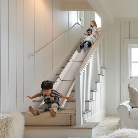 Upgraded Version 4-Pack Treppe Slide, kompatibel mit 90% Treppe, Treppe montierte Kinder Indoor Home Treppe Slide